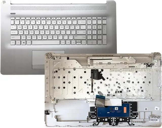 Alt view image 3 of 7 - L92783-001 6070B1308113 Replacement for HP 17BY 17-by 17CA 17-CA Laptop Upper case Palmrest Assembly with Backlit US Keyboard and Touchpad with ODD Sliver 2020 Year