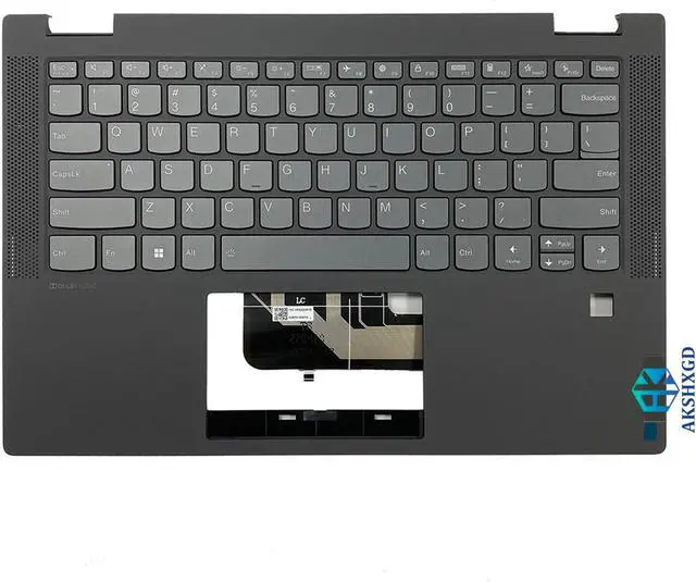 Alt view image 2 of 7 - 5CB0Y85490 460.0MD08.0001 Replacement for Lenovo Ideapad Flex 5-14IIL05 5-14ARE05 5-14ITL05 Laptop Upper Top Cover Case Palmrest Backlit Keyboard Assembly Part Grey