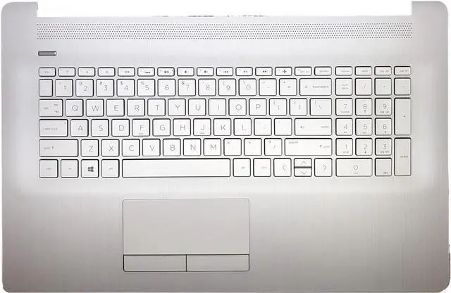 Main image of Replacement Laptop Upper Case Palmrest Backlit ODD Keyboard Touchpad Assembly Part for HP HP 17 by 17 CA L92787-001 Silver