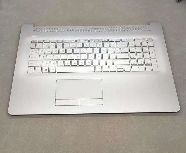 Alt view image 6 of 7 - Replacement Laptop Upper Case Palmrest Backlit ODD Keyboard Touchpad Assembly Part for HP HP 17 by 17 CA L92787-001 Silver