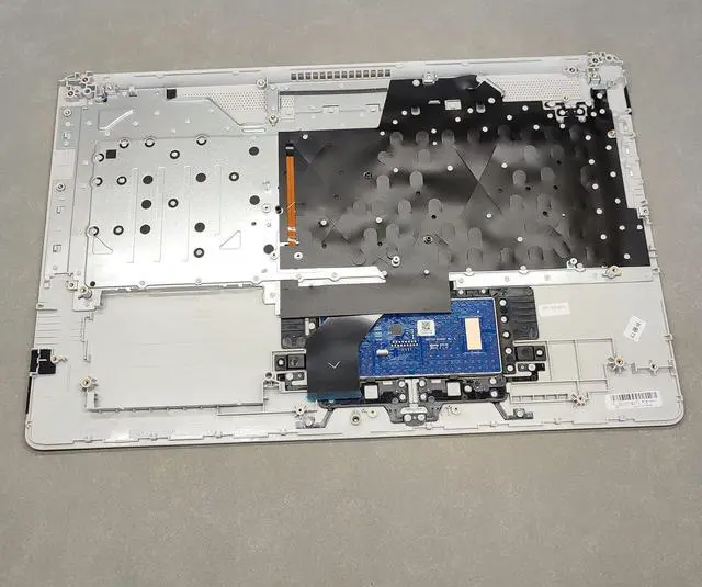 Alt view image 7 of 7 - Replacement Laptop Upper Case Palmrest Backlit ODD Keyboard Touchpad Assembly Part for HP HP 17 by 17 CA L92787-001 Silver