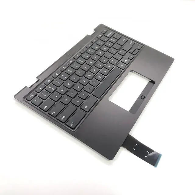 Alt view image 6 of 7 - Replacement Laptop Palmrest Upper Case Non-Backlit Keyboard Assembly Part for Asus Chromebook 11 CR1100CKA 90NX03V1-R31US0(Non-Touch)