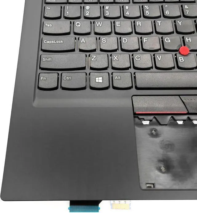Alt view image 3 of 6 - Replacement Upper Case Palmrest for Lenovo ThinkPad E14 Gen 2 Gen 3 Series Laptop Non-Backlit Keyboard Assembly Top Cover US Layout 5M10W64653 Black