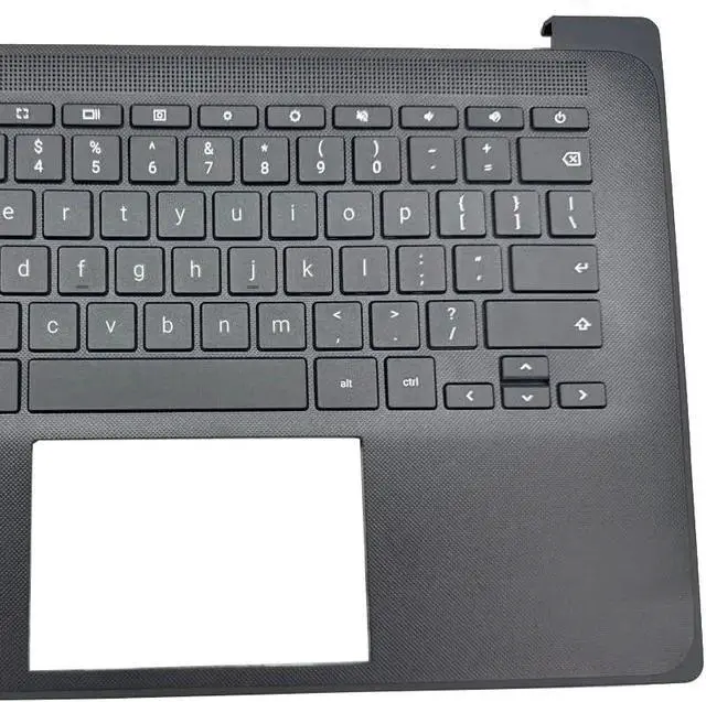Alt view image 6 of 7 - New Replacement for HP Fortis G11 14 Chromebook Series Laptop Palmrest Upper Case Keyboard Touchpad/Non-Touchpad Assembly Part N83274-001 N83273-001 Black (KB/Non-Touchpad)