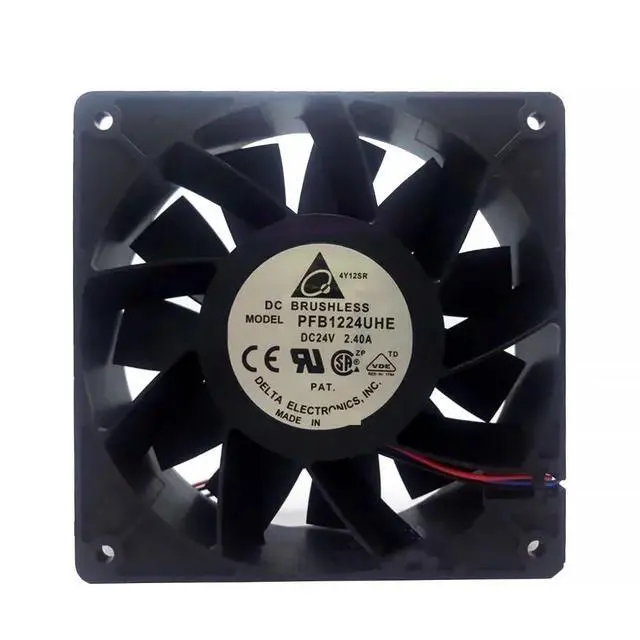 Alt view image 2 of 2 - for Delta PFB1224UHE 12038 120x120x38mm 3pin 3 Wires DC 24V 2.40A 12CM Volume Cooling Fan Laptop Parts(2 Wires)