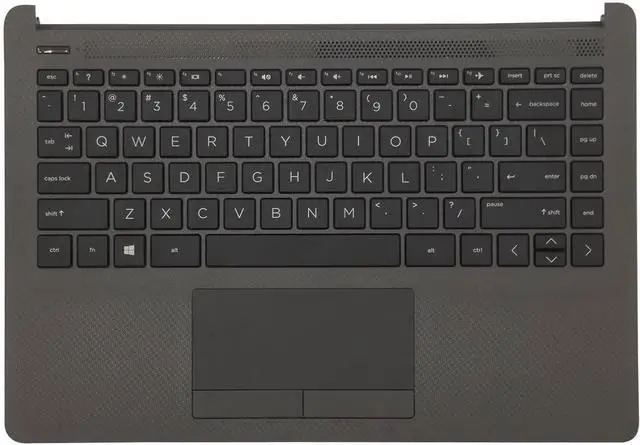 Main image of Replacement Upper Case Keyboard Palmrest Touchpad Top Cover for HP 240 245 246 G8 14-DK Laptop Assembly M23367-001 6070B1751305 Gray