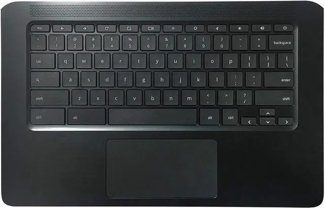 Main image of Black Palmrest Upper Case Top Cover with Keyboard Touchpad Assembly Replacement for HP Chromebook 14 14A G5 14-CA 14-DB TPN-Q204 L14354-001 L14355-001 L14356-001 L46581-001 L46013-001