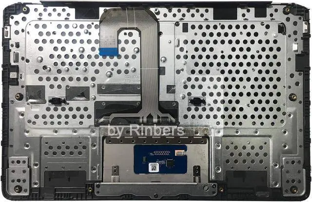Alt view image 2 of 6 - Black Palmrest Upper Case Top Cover with Keyboard Touchpad Assembly Replacement for HP Chromebook 14 14A G5 14-CA 14-DB TPN-Q204 L14354-001 L14355-001 L14356-001 L46581-001 L46013-001