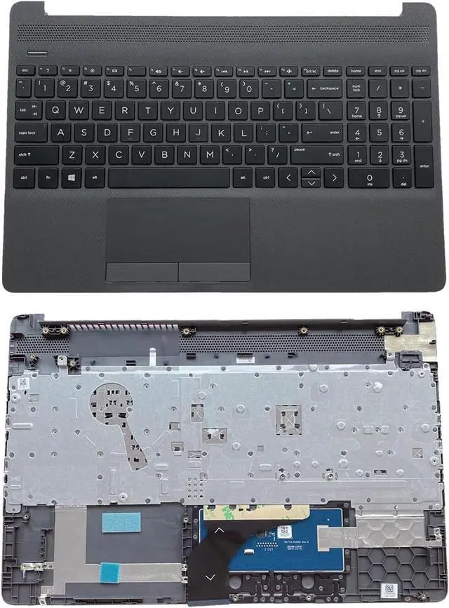 Alt view image 3 of 7 - Replacement Upper Case Palmrest for HP Probook 250 G8 255 G8 Series Laptop Top Cover Non-Backlit Keyboard with Touchpad Assembly M31099-001