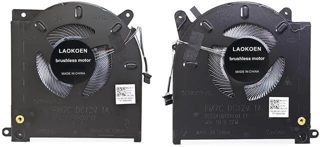 Main image of New Replacement Cooling Fans for Dell Alienware M15 R3 M15 R4 P87F002 P87F003 Laptop Fan P/N0TG9V0 0D1X38 FM7C FM7D EG50061S1-C070-S9A EG50061S1-C080-S9A DC 12V 0.4A