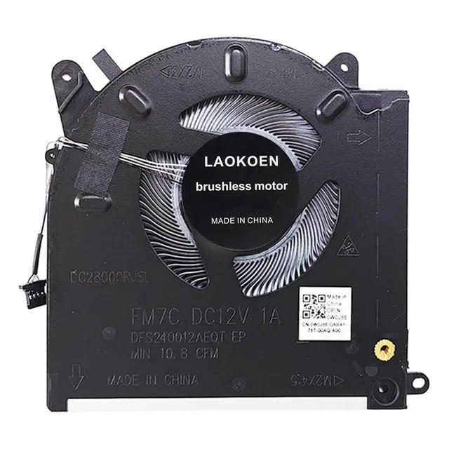 Alt view image 6 of 7 - New Replacement Cooling Fans for Dell Alienware M15 R3 M15 R4 P87F002 P87F003 Laptop Fan P/N0TG9V0 0D1X38 FM7C FM7D EG50061S1-C070-S9A EG50061S1-C080-S9A DC 12V 0.4A