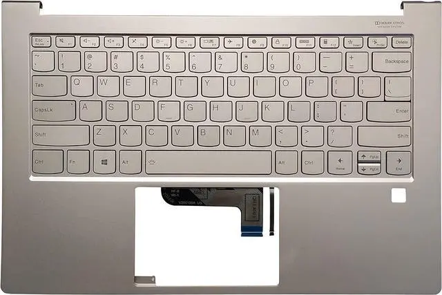 Main image of 5CB0Z69768 New Backlit US Keyboard for Lenovo Yoga 9-14ITL5 82BG000CUS/82BG0090US with Palmrest Upper Cover (US with Silver C Cover)