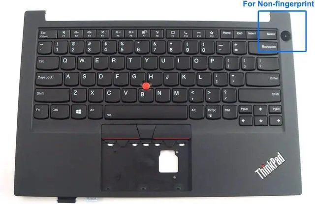 Alt view image 2 of 4 - Parts for Lenovo ThinkPad E14 Gen 2 Palmrest Keyboard Bezel US Backlit Black for Non-Fingerprint 5M10Z27329