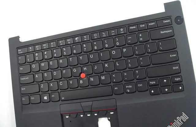 Alt view image 4 of 4 - Parts for Lenovo ThinkPad E14 Gen 2 Palmrest Keyboard Bezel US Backlit Black for Non-Fingerprint 5M10Z27329