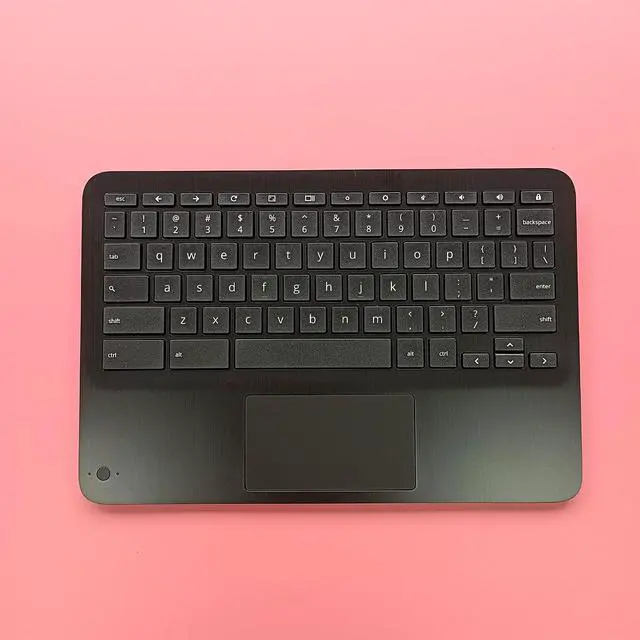 Alt view image 7 of 7 - LTPRPTS Replacement Laptop Upper Case Palmrest Keyboard Touchpad Assembly Part for HP Chromebook X360 11MK G3 EE M49312-001 Black