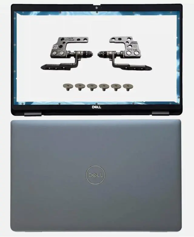 Main image of Gray Shell LCD Back Cover Top Rear Lid Case & Front Bezel Trim & Screen Hinges Pair Sets Compatible with Dell Latitude 15 5540 5550 P127F P127F001 Precision 3580 M3580 3581 Laptop Series