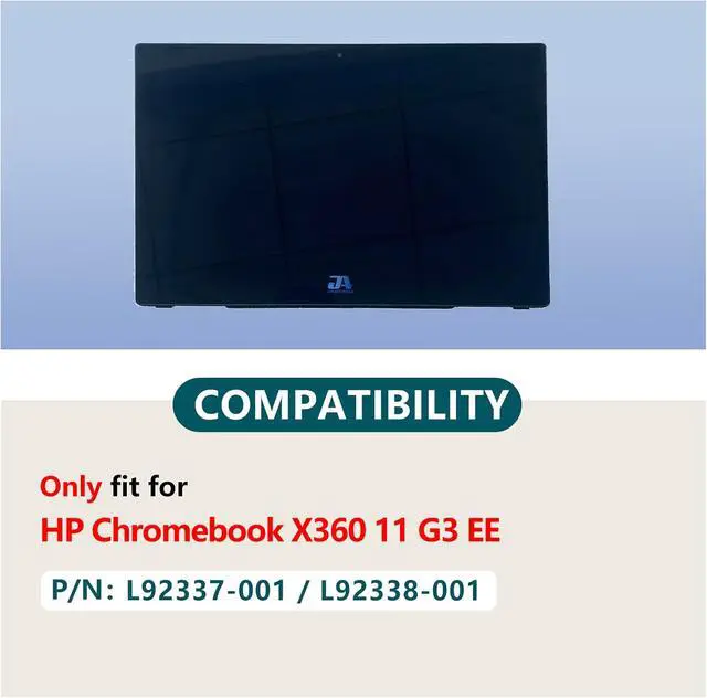 Alt view image 3 of 7 - LCD Screen Replacement for HP Chromebook X360 11 G3 EE 11.6 inch LCD LED HD Touch Screen Digitizer Display Assembly w/Bezel and G-Sensor Board L92337-001 L92338-001