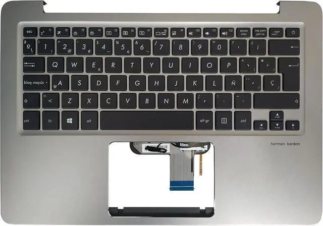 Alt view image 2 of 4 - Laptop Keyboard Compatible for Asus UX310U UX310UA UX310UQ UX310UF U4000U RX310 UX410 UX410UA Spanish Layout Backlit with Palmrest Upper Cover Case Shell (Silver)