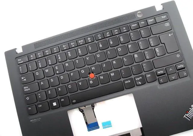 Alt view image 4 of 4 - Parts for Lenovo ThinkPad T14s Gen 2 Palmrest Keybaord Bezel Spanish Backlit 14.0 inch Black 5M11A37726