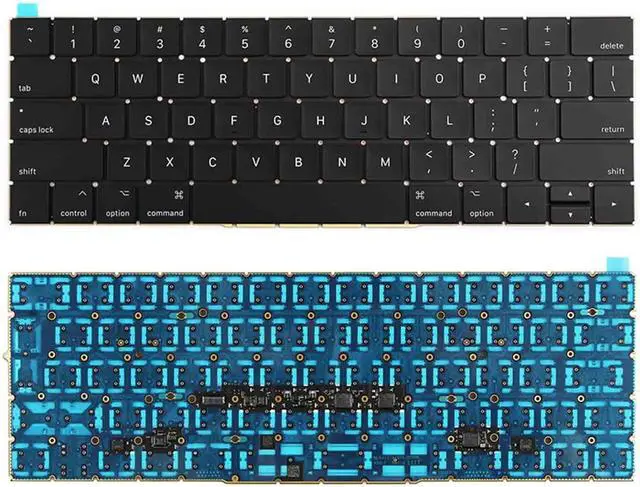 Alt view image 3 of 7 - Replacement Keyboard US English with Backlit for MacBook Pro Retina A1707 (15-inch,2016/2017,Four Thunderbolt 3 Ports) ANSI U.S. Layout Backlight+Keyboard Screws
