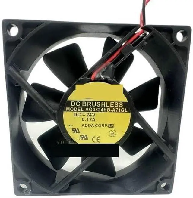 Alt view image 2 of 3 - for ADDA AQ0824HB-A71GL DC 24V 0.17A 80x80x25mm 2-Wire Server Cooling Fan Easy to Replace