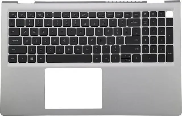 Main image of BestParts Silver Palmrest with Non-Backlit Keyboard Assembly Replacement for Dell Inspiron 15 3520 3525 3530 3535 (with USB-C), US Layout, P/N: G8XT0