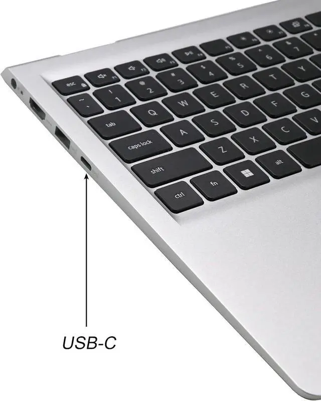 Alt view image 3 of 6 - BestParts Silver Palmrest with Non-Backlit Keyboard Assembly Replacement for Dell Inspiron 15 3520 3525 3530 3535 (with USB-C), US Layout, P/N: G8XT0
