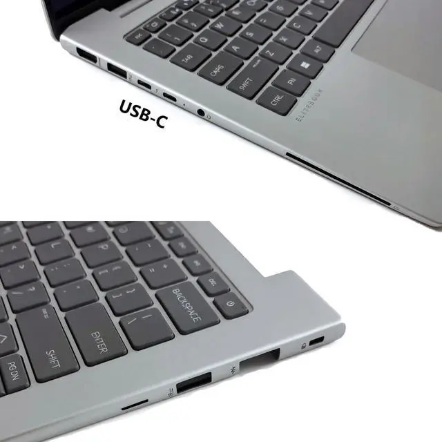 Alt view image 3 of 6 - N97244-001 Replacement Upper Case Palmrest with US Backlit Keyboard for HP EliteBook 640 G11 Series Laptop, Silver Top Cover