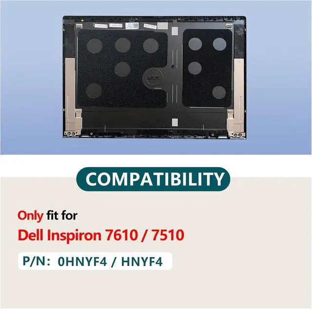 Alt view image 2 of 7 - HNYF4 0HNYF4 Replacement Laptop LCD Cover Back Rear Top Lid for Dell Inspiron 16 Plus 7610