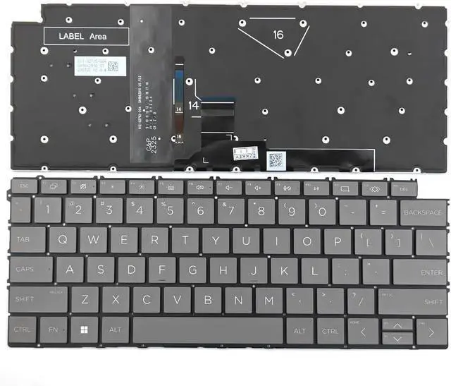 Alt view image 3 of 3 - Backlit Keyboard for HP Spectre x360 16-AA0010CA 16-AA 14-EU 2-in-1 Laptop