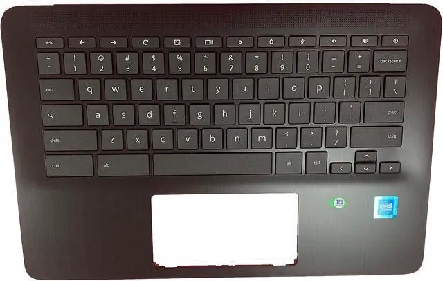 Alt view image 4 of 7 - Replacement Laptop Upper Case Palmrest Keyboard Assembly Part for HP Chromebook 14 G7 CB E 14 G7 CElN4500 M47207-001 Black