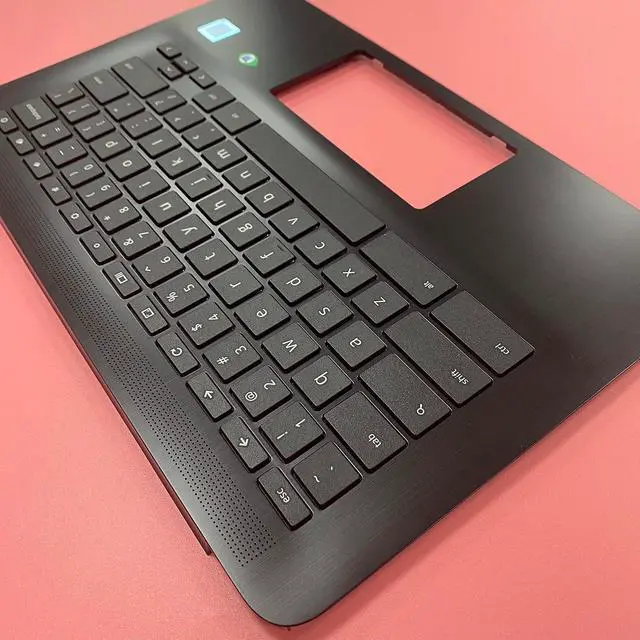 Alt view image 5 of 7 - Replacement Laptop Upper Case Palmrest Keyboard Assembly Part for HP Chromebook 14 G7 CB E 14 G7 CElN4500 M47207-001 Black