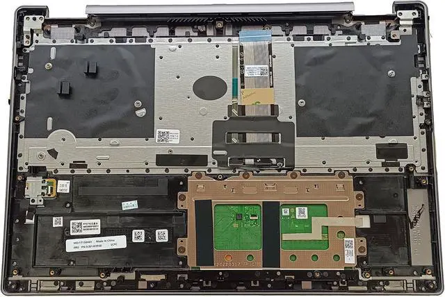 Alt view image 2 of 7 - Replacement Laptop Upper Case Palmrest Backlit Keyboard Touchpad Assembly Part for Lenovo Yoga 7 16IAH7 5CB1J03930 AM2E5000P10 Arctic Grey