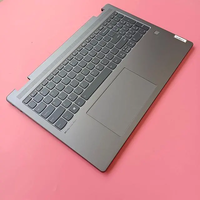 Alt view image 7 of 7 - Replacement Laptop Upper Case Palmrest Backlit Keyboard Touchpad Assembly Part for Lenovo Yoga 7 16IAH7 5CB1J03930 AM2E5000P10 Arctic Grey