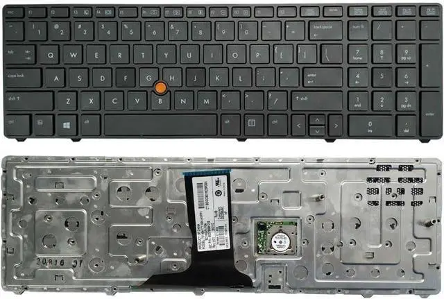 Main image of ANROI OEM US Laptop Keyboard for HP EliteBook 8760w 8770w - 701454-171 NSK-HXFPV with Pointing Stick - Black Replacement Keyboard Accessories