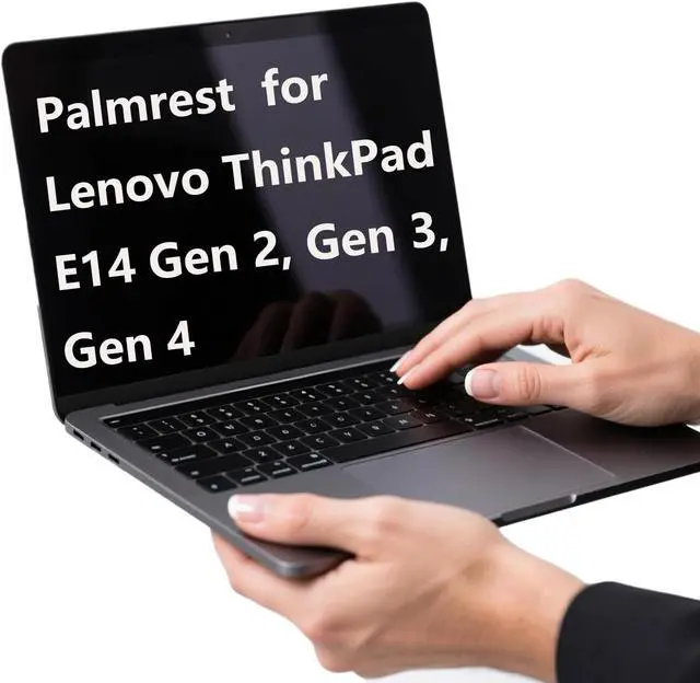 Alt view image 5 of 5 - 5M11C47603 Replacement Upper Case Palmrest for Lenovo ThinkPad E14 Gen 2, Gen 3, Gen 4 Series Laptop, with Backlit Keyboard, Fingerprint Hole Only, Black