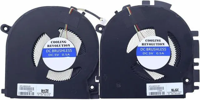 Alt view image 2 of 6 - Compatible For HPENVY 17-CW1003CA N98022-001 2Pcs CPU Cooling Fan