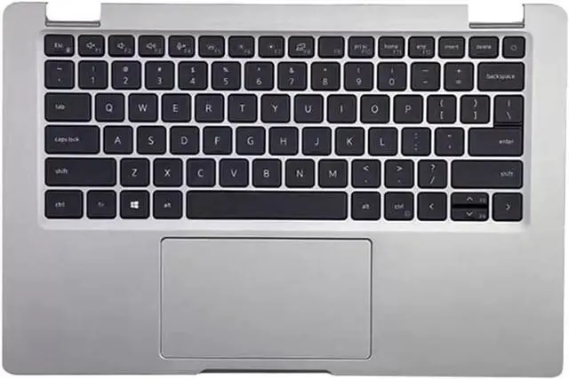 Main image of Laptop Palmrest for DELL Latitude 5320 02C9HJ 2C9HJ with Backlit English US Keyboard with Touchpad Black Upper Case New