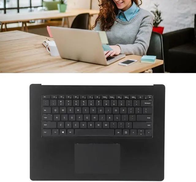 Alt view image 4 of 7 - Replacement Upper Case Palmrest for 3 4 5 1873 15 in Series Laptop Backlight Keyboard Assembly with Touch pad, Laptop Upper Case Palmrest Keyboard Assembly (Black)