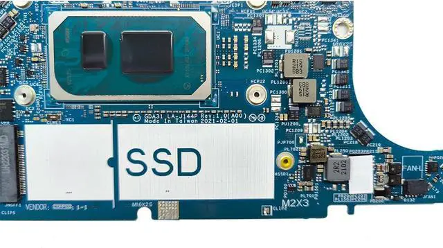 Alt view image 5 of 5 - Replacement Laptop Motherboard System Board CPU Mainboard for Dell XPS 13 9310 with I3-11145G4 8GB GDA31 LA-J144P 0VVW8W VVW8W CN-0VVW8W Test OK, Blue