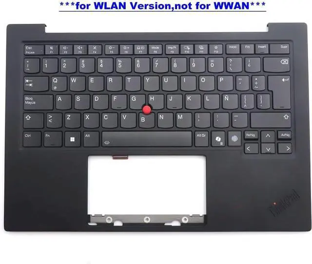 Alt view image 2 of 3 - Parts for Lenovo ThinkPad X1 Carbon Gen 13 Palmrest Keyboard Latin Spanish Backlit WLAN 5M11Q55948