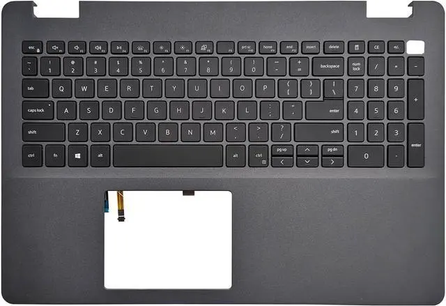 Main image of New for Dell Inspiron 15 3501 3505 US/Latin/Spanish Keyboard Palmrest Upper Cover (Black US Backlit)