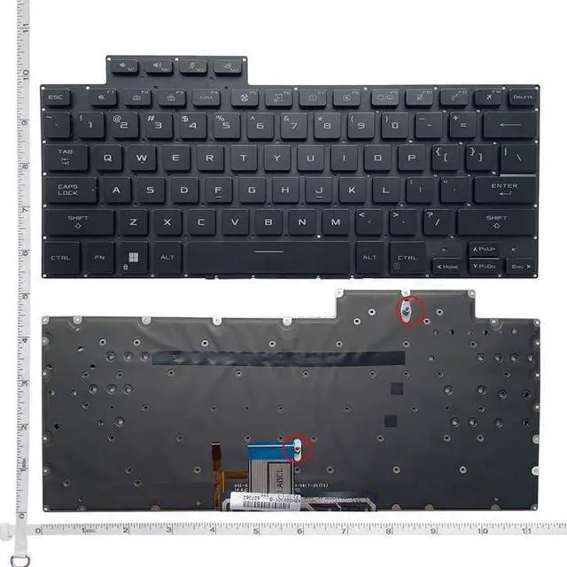 Alt view image 5 of 6 - US Backlit Keyboard for ASUS for ROG Flow X13 GV301 GV301QC GV301QH GV301QE Gaming Laptop(2021)