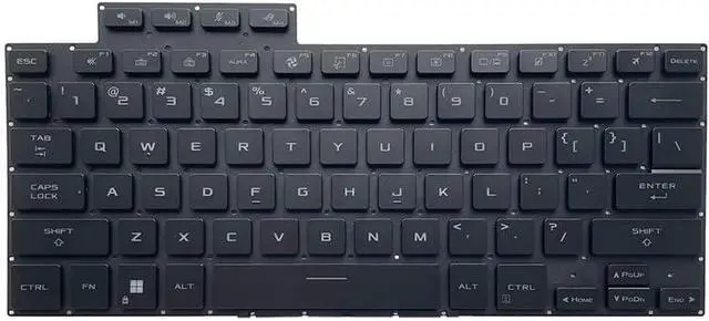 Alt view image 6 of 6 - US Backlit Keyboard for ASUS for ROG Flow X13 GV301 GV301QC GV301QH GV301QE Gaming Laptop(2021)