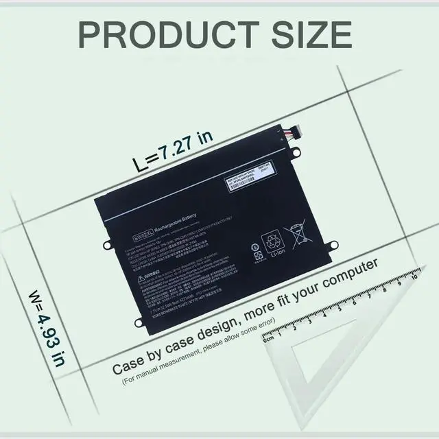 Alt view image 3 of 7 - SW02XL Laptop Compatible with for HP X2 10-P018WM 10-P010NR 10-P011NF 10-P011NR 10-P013NS 210 G2 Series 859470-421 859517-855 HSTNN-IB7N HSTNN-LB7N 859470-1B1 TPN-Q180 TPN-Q181 7.7V 32.5Wh