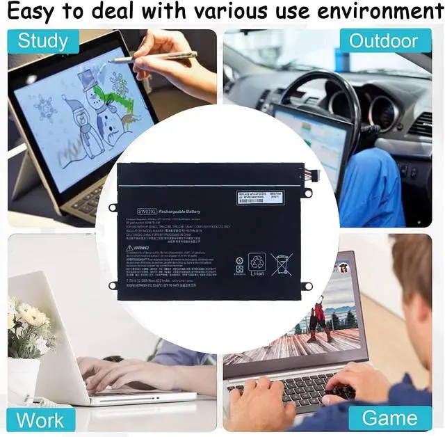 Alt view image 7 of 7 - SW02XL Laptop Compatible with for HP X2 10-P018WM 10-P010NR 10-P011NF 10-P011NR 10-P013NS 210 G2 Series 859470-421 859517-855 HSTNN-IB7N HSTNN-LB7N 859470-1B1 TPN-Q180 TPN-Q181 7.7V 32.5Wh
