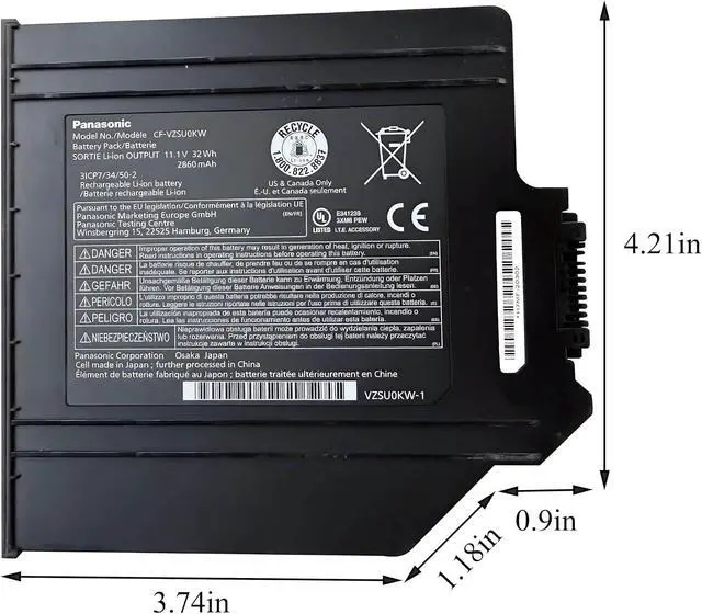 Alt view image 5 of 5 - CF-VZSU0KW 11.1V 32Wh Media Bay Expansion Module for Toughbook CF-54 MK1