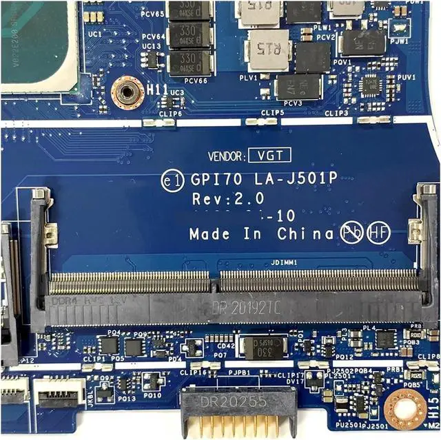 Alt view image 3 of 6 - 17-CG TPN-C146 Laptop Motherboard L99257-601 L99257-001 L87980-601 GPI70 LA-J501P MX330 4G GPU SRG0N I7-1065G7