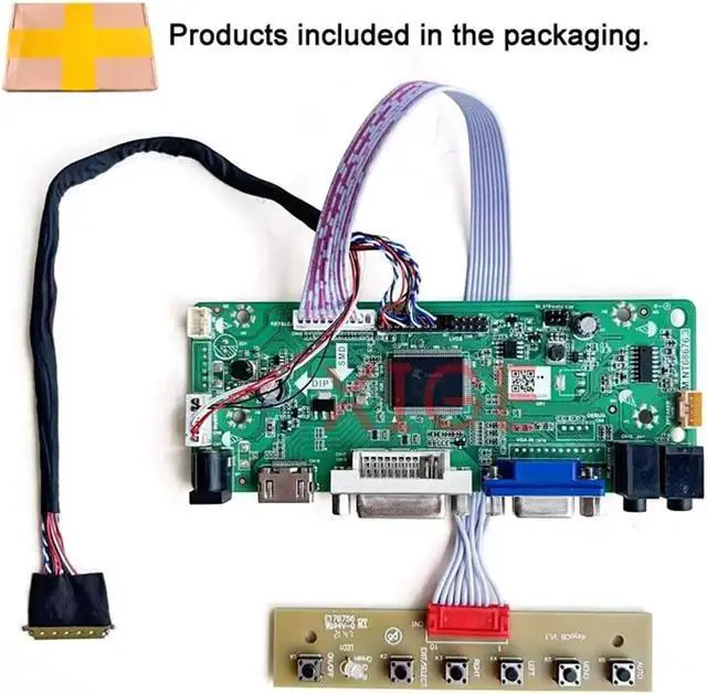 Alt view image 2 of 5 - Controller Board Fit LTN173KT01 N173O6 LTN173KT03 LTN173KT02 1600x900 VGA DVI HDMI 1600*900 Laptop Monitor Panel LVDS 40-Pin Kit(for LTN173KT02-B01)