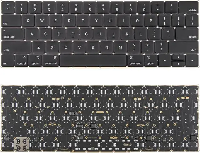 Alt view image 5 of 7 - Replacement Keyboard US English with Backlit for MacBook Pro Retina A1989 (13-inch,2018/2019,Four Thunderbolt 3 Ports) ANSI U.S. Layout Backlight+Keyboard Screws